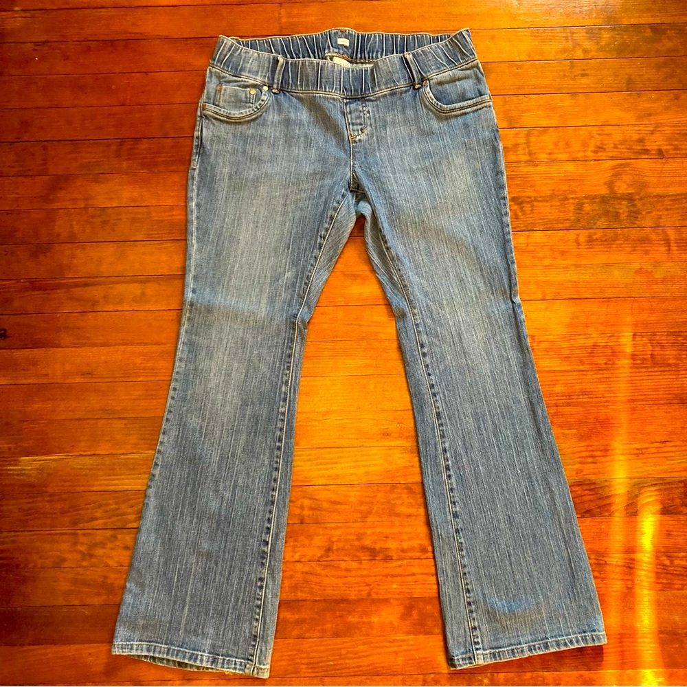 Large Long Low Waist Stretch Maternity Blue Denim Jeans Old Navy